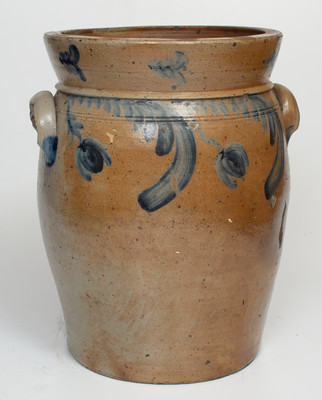 Very Unusual P. HERRMANN / BALTO. Stoneware Jar w/ Floral Decoration, Peter Herrmann, Baltimore, MD