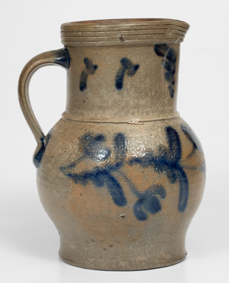 Attrib. E. B. Hissong, Cassville, PA Stoneware Pitcher w/ Floral Decoration