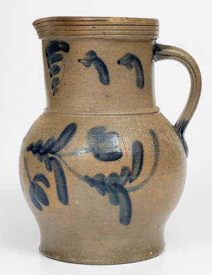 Attrib. E. B. Hissong, Cassville, PA Stoneware Pitcher w/ Floral Decoration