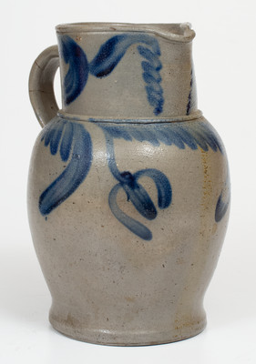 1/2 Gal. Baltimore Stoneware Pitcher with Floral Decoration, circa 1840