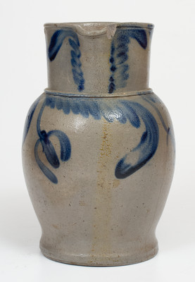 1/2 Gal. Baltimore Stoneware Pitcher with Floral Decoration, circa 1840