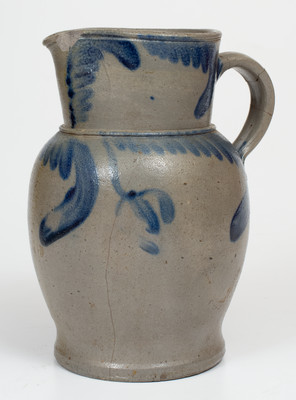 1/2 Gal. Baltimore Stoneware Pitcher with Floral Decoration, circa 1840