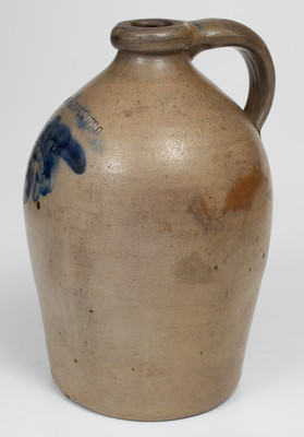 William MOYER / HARRISBURG Stoneware Jug w Cobalt Decoration, 1858-61