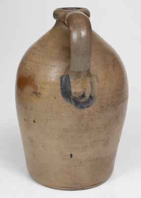 William MOYER / HARRISBURG Stoneware Jug w Cobalt Decoration, 1858-61