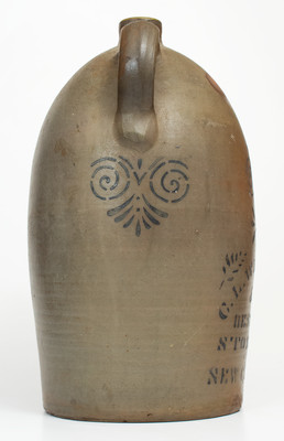 Scarce C. L. WILLIAMS & CO. / BEST BLUE STONEWARE / NEW GENEVA, PA Double-Handled Stoneware Jug