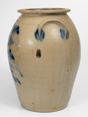 Fine 3 Gal. WM. MOYER / HARRISBURG, PA Stoneware Jar with Floral Decoration