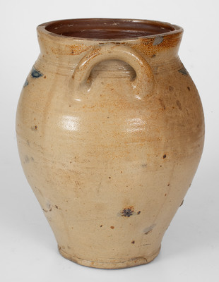 Attrib. Frederick Carpenter, Charlestown / Boston, MA Stoneware Jar w/ Impressed Designs