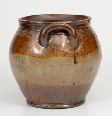 Exceptional Small-Sized BOSTON / 1804 Squat Stoneware Jar by Frederick Carpenter