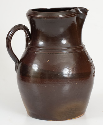 Rare H. HUMISTON / SOUTH-AMBOY Stoneware Pitcher w/ Applied Eagle Decoration