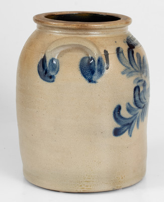 Rare COWDEN & WILCOX / HARRISBURG, PA Stoneware Jar w/ Elaborate Decoration