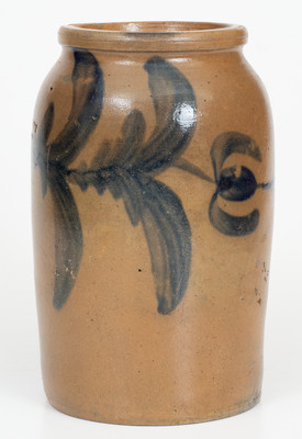 Rare R. BUTT (Richard Butt, Washington, D.C.) Stoneware Jar w/ Floral Decoration,