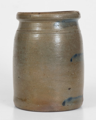 Small-Sized probably Palatine, West Virginia Stoneware Canning Jar w/ Striped Decoration