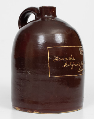 Unusual California Wine Company Advertising Jug, Lima, Ohio