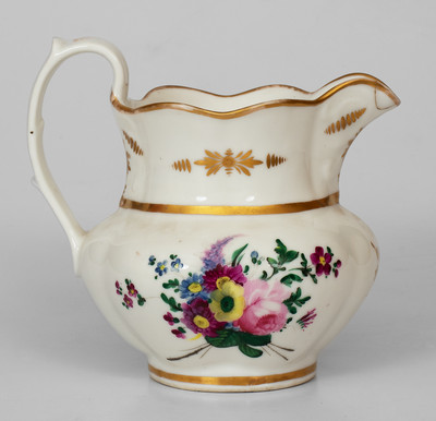 Porcelain Pitcher, probably William Ellis Tucker, Philadelphia, PA