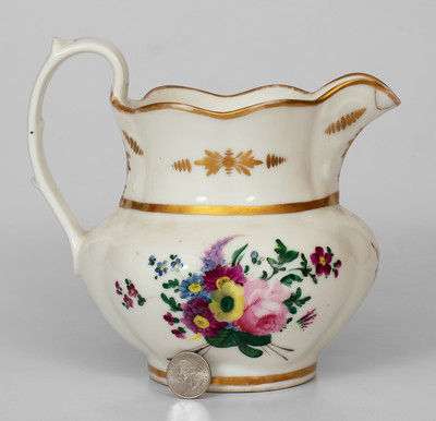 Porcelain Pitcher, probably William Ellis Tucker, Philadelphia, PA