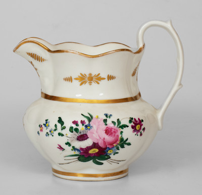 Porcelain Pitcher, probably William Ellis Tucker, Philadelphia, PA