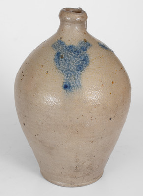 Rare Albany, New York Stoneware Jug w/ Animal s Head Decoration