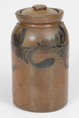 Attrib. J. Keister, Strasburg, VA Lidded Stoneware Canning Jar