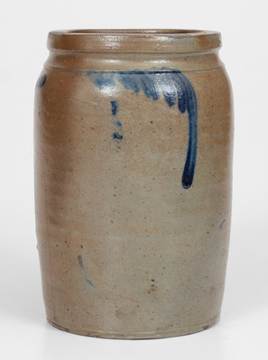 Baltimore, MD Stoneware Jar with Unusual Floral Decoration, c1855