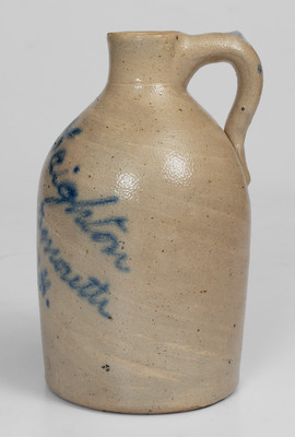 Small-Sized Stoneware Jug with Portsmouth, NH Advertising