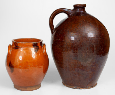 Lot of Five: American Redware Vessels