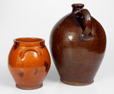 Lot of Five: American Redware Vessels