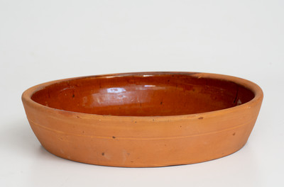 JOHN BELL (Waynesboro, PA) Large-Sized Redware Saucer