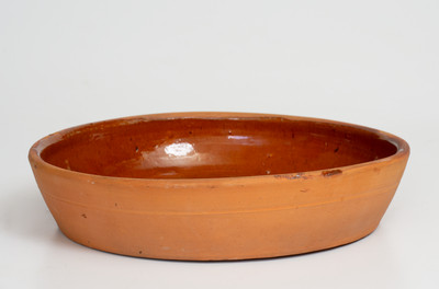 JOHN BELL (Waynesboro, PA) Large-Sized Redware Saucer