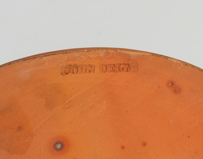 JOHN BELL (Waynesboro, PA) Large-Sized Redware Saucer