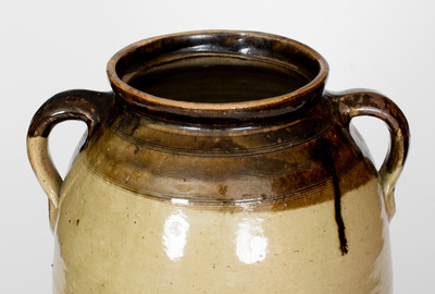 Very Fine Sand Mountain, Alabama 5 Gal. Double-Handled Stoneware Jar w/ Double-Dipped Glaze