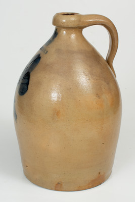 2 Gal. LYONS, New York Stoneware Jug with Floral Decoration