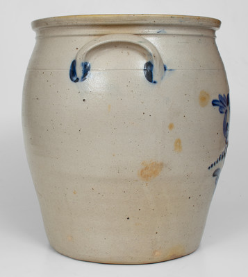 6 Gal. COWDEN & WILCOX / HARRISBURG, PA Stoneware Jar w/ Elaborate Floral Decoration