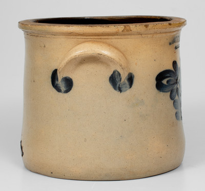 1 Gal. COWDEN & WILCOX / HARRISBURG, PA Stoneware Crock w/ Floral Decoration