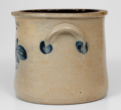 1 Gal. COWDEN & WILCOX / HARRISBURG, PA Stoneware Crock w/ Floral Decoration