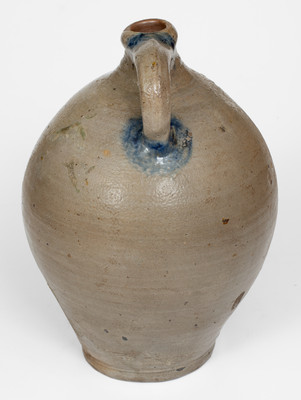 Outstanding and Rare New York City Stoneware Jug w/ Large Incised Bird, late 18th / early 19th century