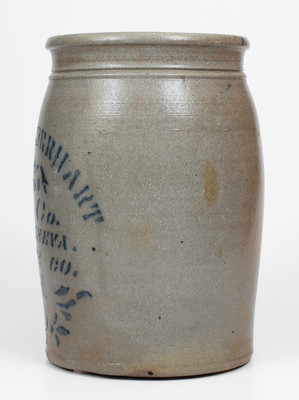 Scarce JOHN P. EBERHART / NEW GENEVA / FAYETTE CO., PA Two-Gallon Stoneware Jar