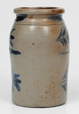 Outstanding Small-Sized attrib. Henry Atchison (New Geneva, PA) Stoneware Jar w/ Elaborate Decoration