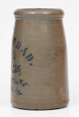 A. CONRAD / SHINNSTON, W. VA Stoneware Canning Jar