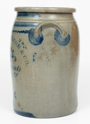 3 Gal. JAS. HAMILTON & CO. / GREENSBORO, PA Stoneware Jar