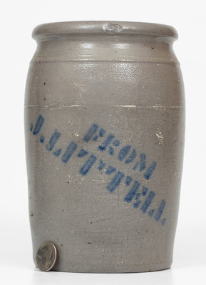 Scarce Half-Gallon FROM / J. LITTELL (Greensboro, PA) Stoneware Jar