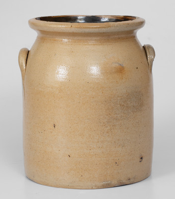 1 Gal. New England Stoneware Jar with Slip-Trailed Floral Decoration