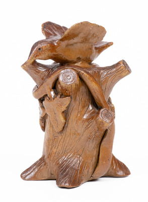 Ohio Sewertile Bird-on-Stump Figure