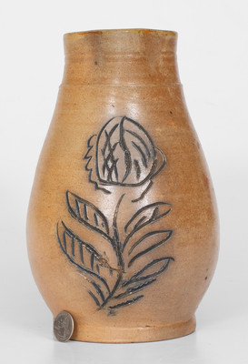 1/2 Gal. Stoneware Pitcher with Incised Decoration, possibly William Macquoid, Manhattan