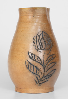 1/2 Gal. Stoneware Pitcher with Incised Decoration, possibly William Macquoid, Manhattan