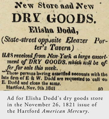 Rare E. DODD Stoneware Jug, for Hartford, CT Merchant Elisha Dodd, circa 1821