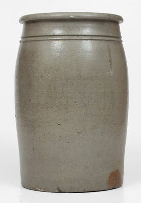 2 Gal. HAMILTON & JONES / GREENSBORO, PA Stoneware Jar w/ Rising Sun Stencil