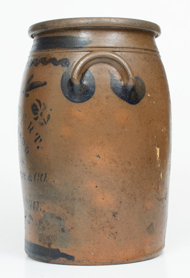 3 Gal. T. F. REPPERT / SUCCESSOR TO JAS. HAMILTON & CO. / GREENSBORO, PA Stoneware Jar