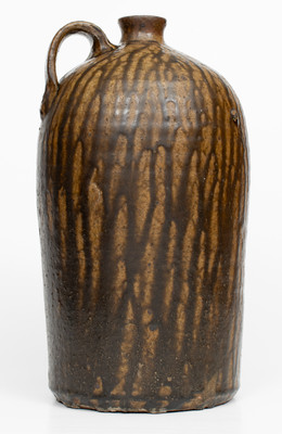 Crawford County, Georgia Stoneware Jug w/ Fine Alkaline Glaze Runs,