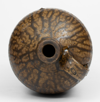 Crawford County, Georgia Stoneware Jug w/ Fine Alkaline Glaze Runs,