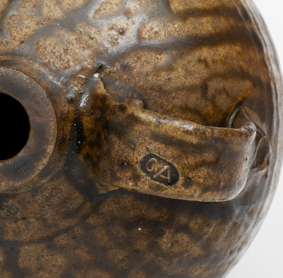 Crawford County, Georgia Stoneware Jug w/ Fine Alkaline Glaze Runs,